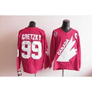 1991 Canada Olympic Jerseys #99 GRETZKY Red Jerseys Size 54:  