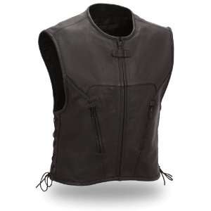  First Manufacturing Mens Updated Urban Style Vest (Black 