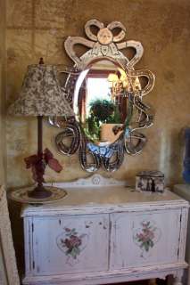 Bella Ribbons & Bows Venetian Glass Mirror~Shabby Cottage Style~Paris 