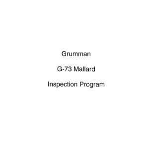  Grumman G 73 Aircraft Inspection Manual Grumman Books