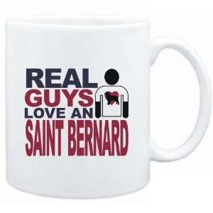   Mug White  Real guys love a Saint Bernard  Dogs