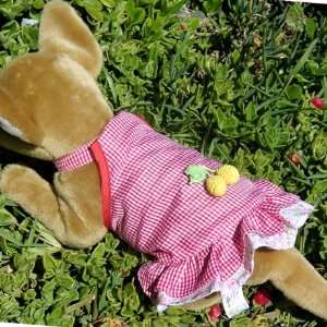  Red Cherry Skirt Dress Outfit Pet Appareal dog clothes 