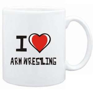    Mug White I love Arm Wrestling  Sports