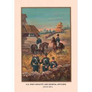  U.S. Army and General Officers 1813 1821 24X36 Giclee 