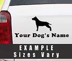 custom dog name american staffordshire terrier decal  
