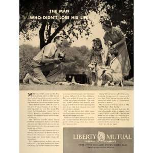  1937 Ad Liberty Mutual Insurance Company Boston Family 
