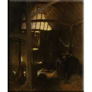  The Dark Barn 25x30 Streched Canvas Art by Clausen, Sir 
