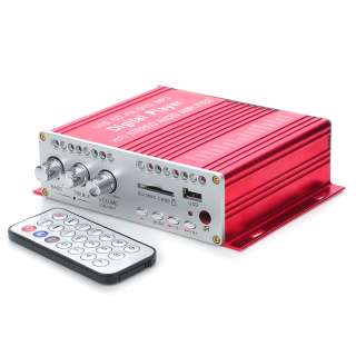   Red Radio  Hi Fi Stereo Amplifier FM SD USB Remote Control  
