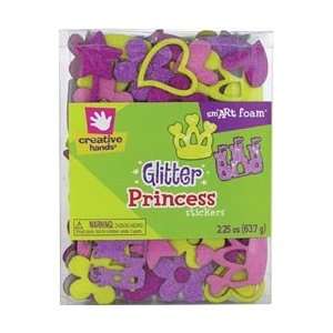  Fibre Craft Foam Glitter Stickers 2.25 Ounces Princess; 2 