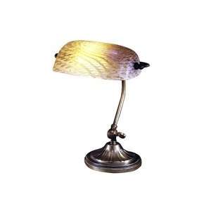   Dale Tiffany Favrile Antique Gold Bankers Desk Lamp: Home Improvement