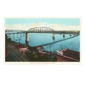  Free Bridge, Little Rock, Arkansas Giclee Poster Print 