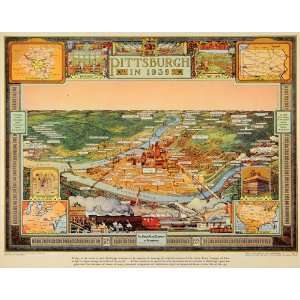  1939 Ad Union Trust Pittsburgh City Map Ezra C. Styles 