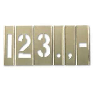    4 Brass Stencils   Letters & Numbers: Arts, Crafts & Sewing