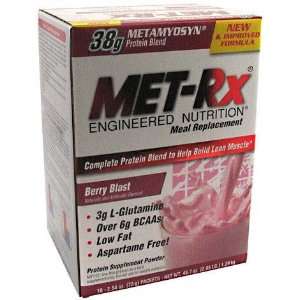 Met Rx USA Meal Replacement Protein Powder, Berry Blast 