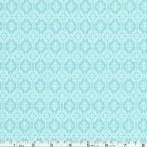  45 Wide Urban Farm Small Medallion Turquoise Fabric By 