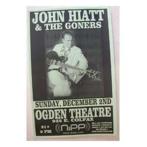 John Hiatt Handbill Poster Face Shot and the Goners 