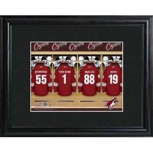  Personalized Phoenix Coyotes NHL Locker Room Print with 