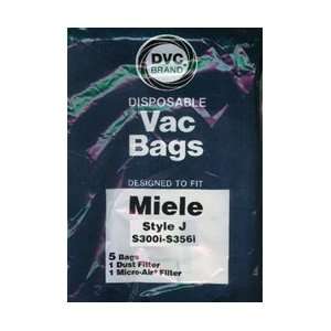  DVC Brand Miele Vacuum Type J Paper Bag 5 Pack & 2 Filters 