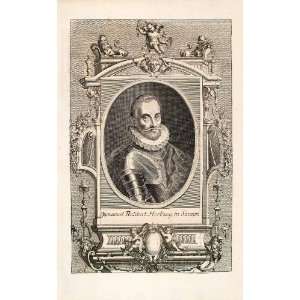 1721 Copper Engraving Portrait Emmanuel Philbert Duke Savoy France 
