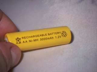 YELLOW AA 3000mAh NiMH Rechargeable Battery Cell LR6 PU new factory 