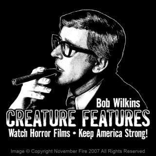 Bob Wilkins Shirt Creature Features Horror Film Host  
