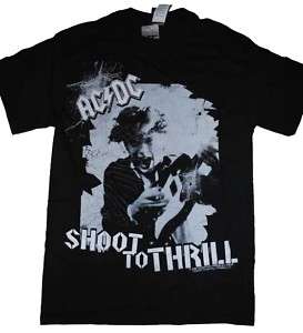 AC/DC SHOOT TO THRILL SHIRT ANGUS YOUNG (S) NWT  