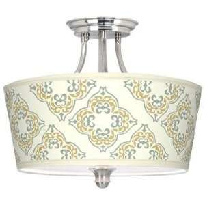  Aster Ivory Tapered Drum Giclee Ceiling Light