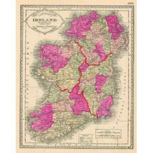  Tunison 1889 Antique Map of Ireland