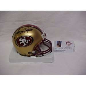 John Taylor Autographed San Francisco 49ers Mini Football Helmet w 