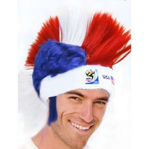  2010 FIFA World Cup South AfricaTM Mohawk Wig for USA 