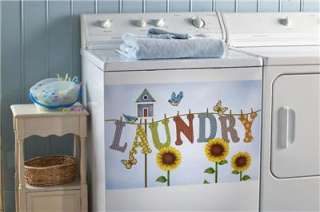   Whimsical Design Laundry Clothesline Washer Decor Magnet New  