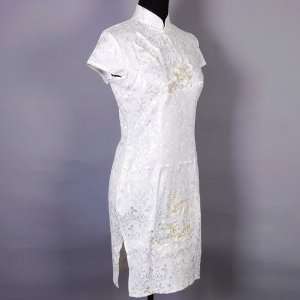  Chinese Cheongsam Embroidery Mini Dress Available Sizes 0 