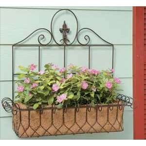   WB129 Square French Wall Basket with Cocoa Liner Patio, Lawn & Garden