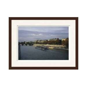  Tourist Boat Seine River Paris France Framed Giclee Print 