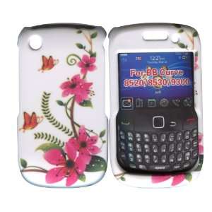  Lovely Pink Flower with Orange Butterfly Blackberry Curve 