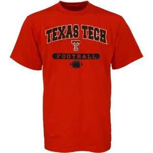   Texas Tech Red Raiders Scarlet Football T shirt: Sports & Outdoors