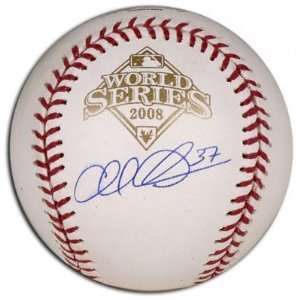  Chad Durbin Autographed Baseball  Details: 2008 World 