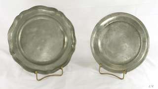 OLD CONTINENTAL EUROPEAN PEWTER PLATES c1761Pres  