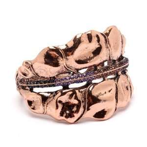  Bejeweled Copper Leaf Bangle Jewelry
