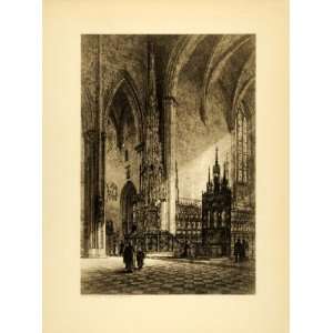  1905 Photogravure Ulm MInster Cathedral Germany Religious 