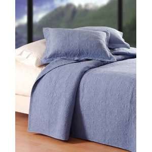  Quilted Matelasse Colonial Blue Full/Queen Quilt