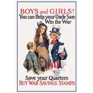  Boys and Girls   War Savings by James Montgomery Flagg 