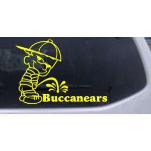 Yellow 18in X 12.7in    Pee On Buccanears Car Window Wall Laptop Decal 