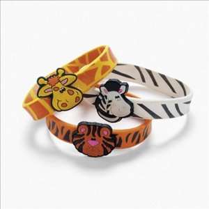  Rubber Safari Zoo Animal Bracelets Toys & Games