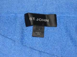 ST JOHN Black Label 2pc Skirt Suit Size 6 8 EUC Blue & Floral MINT 