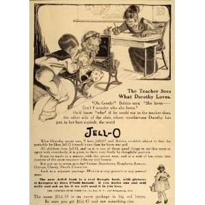 1914 Vintage Ad JELL O Jello Teacher School Children   Original Print 