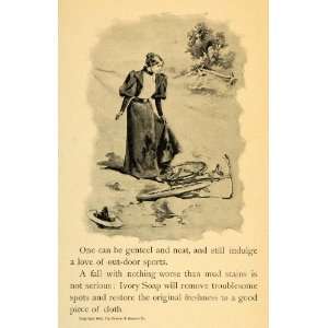   Ad Ivory Soap Proctor Gamble Victorian Woman Bike   Original Print Ad