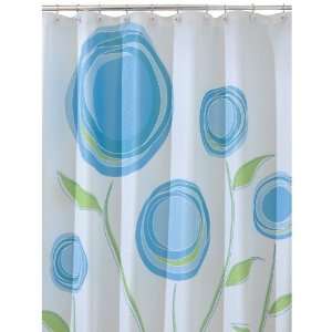   Marigold 72 Inch by 72 Inch Shower Curtain, Blue/Green: Home & Kitchen