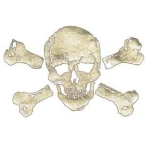  Dritz(R) Foil Iron Ons Skull & Bones  Gold: Arts, Crafts 