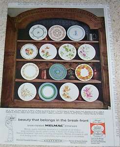 1964 ad Melmac dinnerware American Cyanamid PRINT AD  